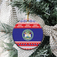 Belize Christmas Ceramic Ornament Coat Of Arms Merry Xmas - Wonder Print Shop