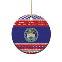 Belize Christmas Ceramic Ornament Coat Of Arms Merry Xmas - Wonder Print Shop