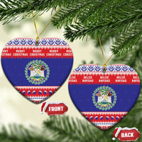 Belize Christmas Ceramic Ornament Coat Of Arms Merry Xmas - Wonder Print Shop