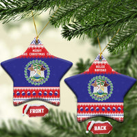 Belize Christmas Ceramic Ornament Coat Of Arms Merry Xmas - Wonder Print Shop