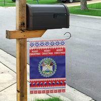 Belize Christmas Garden Flag Coat Of Arms Merry Xmas - Wonder Print Shop