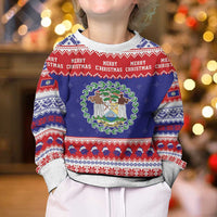 Belize Christmas Kid Ugly Christmas Sweater Coat Of Arms Merry Xmas - Wonder Print Shop
