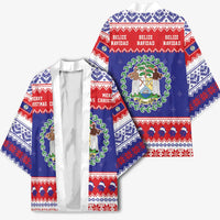 Belize Christmas Kimono Coat Of Arms Merry Xmas - Wonder Print Shop