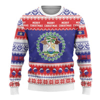 Belize Christmas Ugly Christmas Sweater Coat Of Arms Merry Xmas - Wonder Print Shop