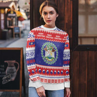 Belize Christmas Ugly Christmas Sweater Coat Of Arms Merry Xmas - Wonder Print Shop
