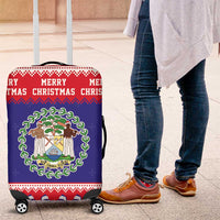 Belize Christmas Luggage Cover Coat Of Arms Merry Xmas - Wonder Print Shop