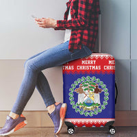 Belize Christmas Luggage Cover Coat Of Arms Merry Xmas - Wonder Print Shop