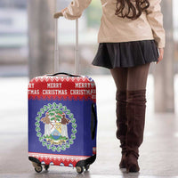 Belize Christmas Luggage Cover Coat Of Arms Merry Xmas - Wonder Print Shop