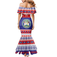 Belize Christmas Mermaid Dress Coat Of Arms Merry Xmas - Wonder Print Shop