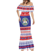 Belize Christmas Mermaid Dress Coat Of Arms Merry Xmas - Wonder Print Shop