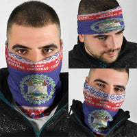 Belize Christmas Neck Gaiter Coat Of Arms Merry Xmas - Wonder Print Shop