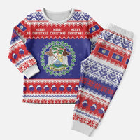 Belize Christmas Pajama Set Coat Of Arms Merry Xmas - Wonder Print Shop