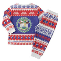 Belize Christmas Pajama Set Coat Of Arms Merry Xmas - Wonder Print Shop
