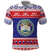 Belize Christmas Polo Shirt Coat Of Arms Merry Xmas - Wonder Print Shop