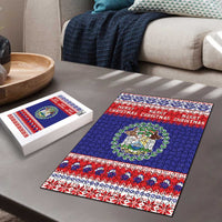 Belize Christmas Puzzle Coat Of Arms Merry Xmas - Wonder Print Shop