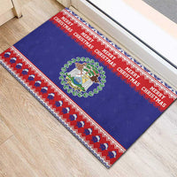 Belize Christmas Rubber Doormat Coat Of Arms Merry Xmas - Wonder Print Shop