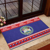 Belize Christmas Rubber Doormat Coat Of Arms Merry Xmas - Wonder Print Shop