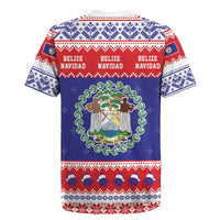 Belize Christmas Rugby Jersey Coat Of Arms Merry Xmas - Wonder Print Shop