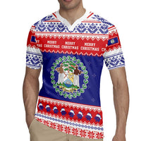 Belize Christmas Rugby Jersey Coat Of Arms Merry Xmas - Wonder Print Shop