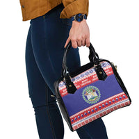 Belize Christmas Shoulder Handbag Coat Of Arms Merry Xmas - Wonder Print Shop