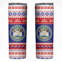 Belize Christmas Skinny Tumbler Coat Of Arms Merry Xmas - Wonder Print Shop
