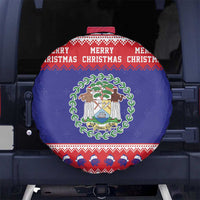 Belize Christmas Spare Tire Cover Coat Of Arms Merry Xmas - Wonder Print Shop