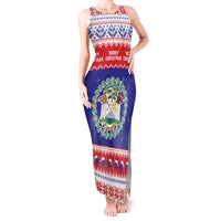 Belize Christmas Tank Maxi Dress Coat Of Arms Merry Xmas - Wonder Print Shop
