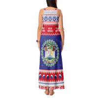 Belize Christmas Tank Maxi Dress Coat Of Arms Merry Xmas - Wonder Print Shop