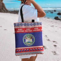Belize Christmas Tote Bag Coat Of Arms Merry Xmas - Wonder Print Shop