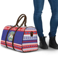 Belize Christmas Travel Bag Coat Of Arms Merry Xmas - Wonder Print Shop