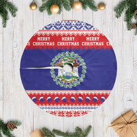 Belize Christmas Tree Skirt Coat Of Arms Merry Xmas - Wonder Print Shop