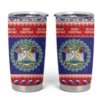 Belize Christmas Tumbler Cup Coat Of Arms Merry Xmas - Wonder Print Shop