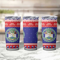Belize Christmas Tumbler Cup Coat Of Arms Merry Xmas - Wonder Print Shop