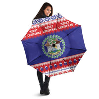 Belize Christmas Umbrella Coat Of Arms Merry Xmas - Wonder Print Shop