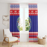 Belize Christmas Window Curtain Coat Of Arms Merry Xmas - Wonder Print Shop