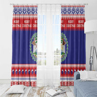 Belize Christmas Window Curtain Coat Of Arms Merry Xmas - Wonder Print Shop
