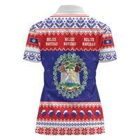 Belize Christmas Women Polo Shirt Coat Of Arms Merry Xmas - Wonder Print Shop