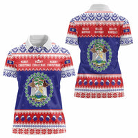 Belize Christmas Women Polo Shirt Coat Of Arms Merry Xmas - Wonder Print Shop