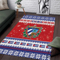 Cuba Christmas Area Rug Coat Of Arms Xmas Vibe - Wonder Print Shop
