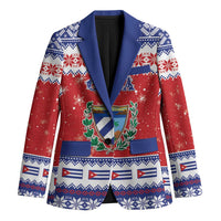 Personalized Cuba Christmas Blazer Coat Of Arms Xmas Vibe - Wonder Print Shop