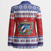 Personalized Cuba Christmas Blazer Coat Of Arms Xmas Vibe - Wonder Print Shop