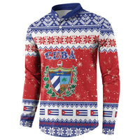 Personalized Cuba Christmas Button Sweatshirt Coat Of Arms Xmas Vibe - Wonder Print Shop