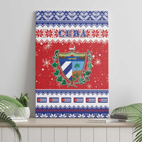 Cuba Christmas Canvas Wall Art Coat Of Arms Xmas Vibe - Wonder Print Shop