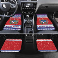 Personalized Cuba Christmas Car Mats Coat Of Arms Xmas Vibe - Wonder Print Shop