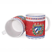 Personalized Cuba Christmas Ceramic Mug Coat Of Arms Xmas Vibe - Wonder Print Shop