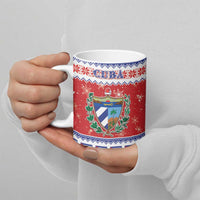 Personalized Cuba Christmas Ceramic Mug Coat Of Arms Xmas Vibe - Wonder Print Shop