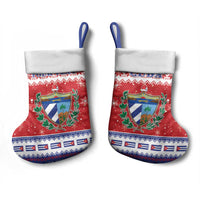 Personalized Cuba Christmas Stocking Coat Of Arms Xmas Vibe - Wonder Print Shop