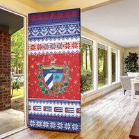 Personalized Cuba Christmas Door Cover Coat Of Arms Xmas Vibe - Wonder Print Shop