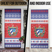 Personalized Cuba Christmas Door Cover Coat Of Arms Xmas Vibe - Wonder Print Shop