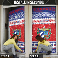 Personalized Cuba Christmas Door Cover Coat Of Arms Xmas Vibe - Wonder Print Shop